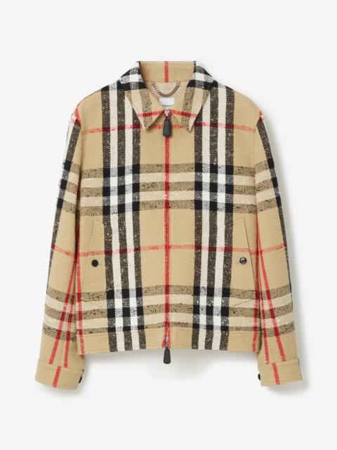 Check Bouclé Harrington Jacket