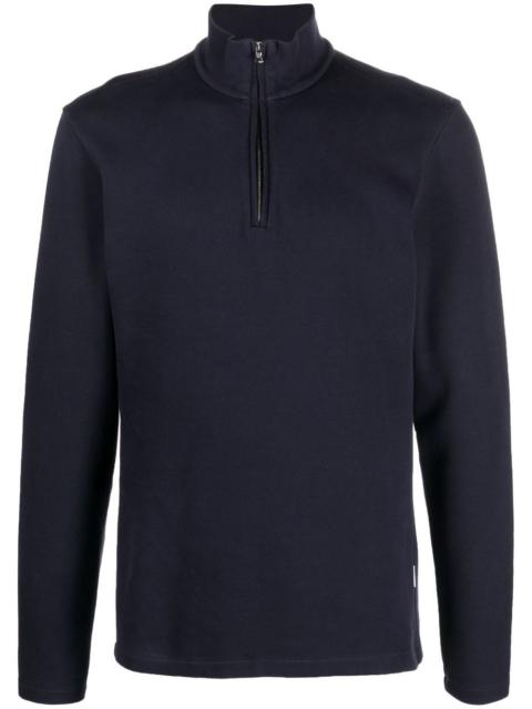 ORLEBAR BROWN zip-front funnel neck sweater