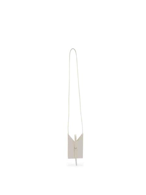 Givenchy Cut Out Phone Pouch in Box Leather in Ivory