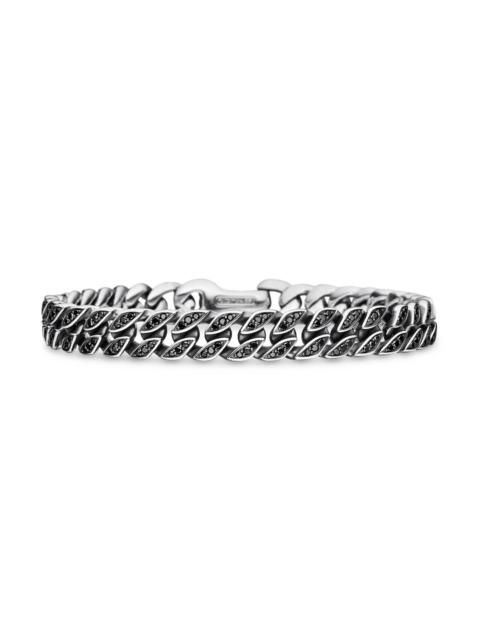 DAVID YURMAN Men's Curb Chain Bracelet in Sterling Silver - Black
