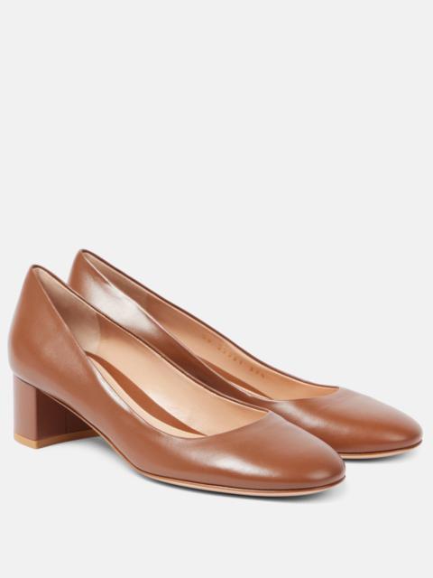 45 leather pumps