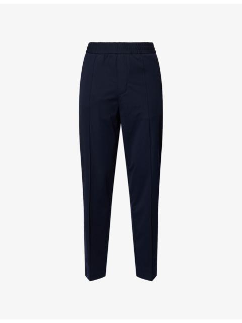 EMPORIO ARMANI Tapered-Leg Stretch-Jersey Trousers