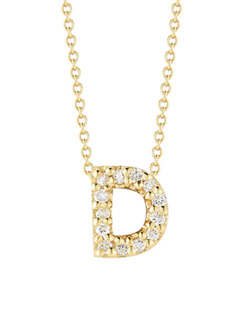 ROBERTO COIN Women's Tiny Treasures Diamond & 18K Yellow Gold Initial Necklace - Initial D