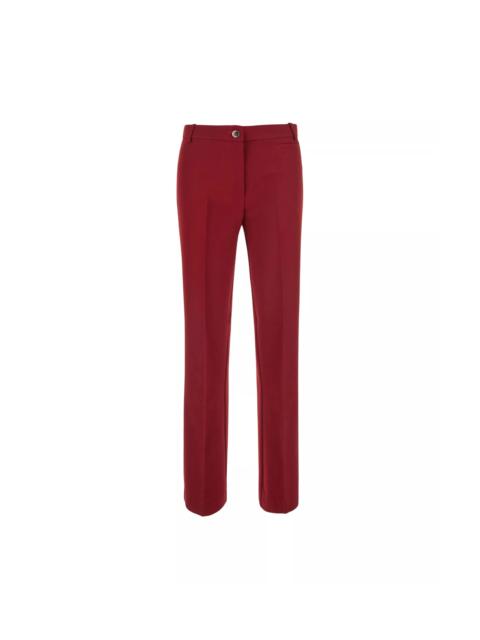 PINKO Crepe Polyester Pants Red Rio