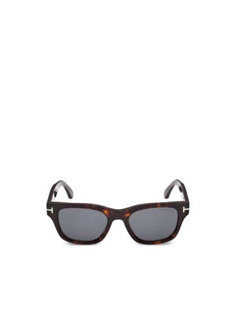 TOM FORD tortoiseshell-effect rectangle-frame sunglasses