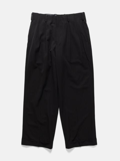 A.PRESSE Wool Rayon Wide Trousers Black