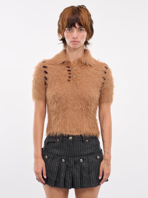 Andersson Bell Bear Knit Polo Top