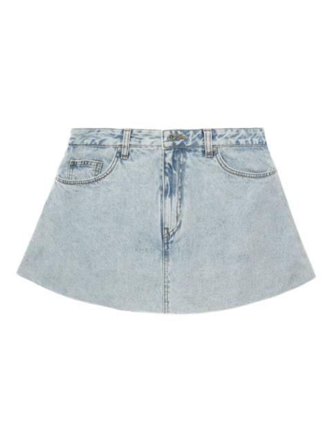 We11done denim A-line skirt