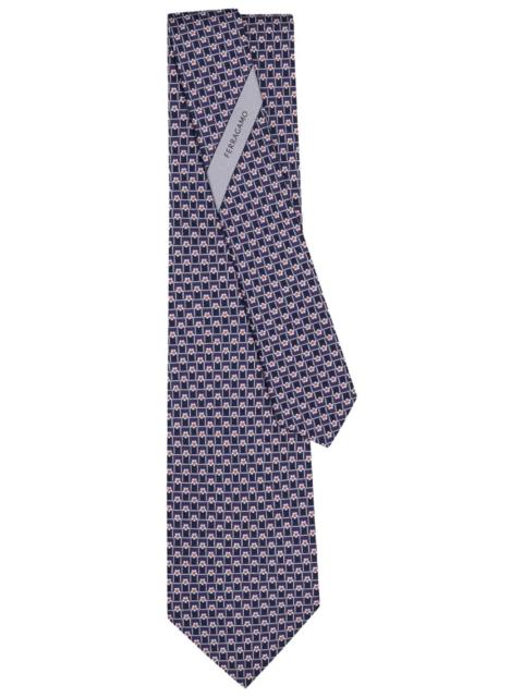 FERRAGAMO Silk Tie Tournament Print