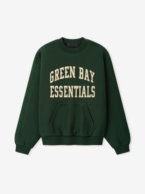 ESSENTIALS Packers 90s Relaxed Crewneck
