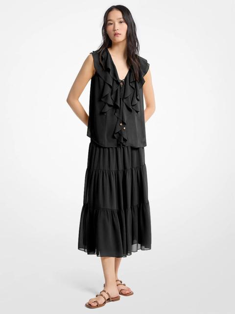 MICHAEL KORS Ruffled Georgette Blouse