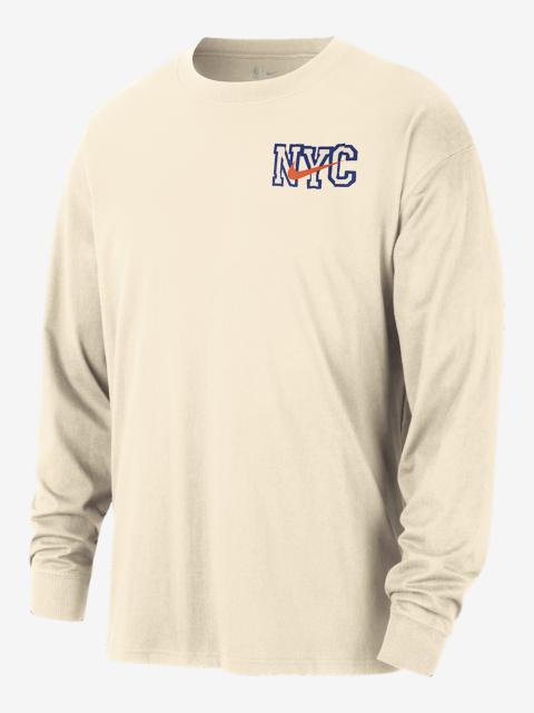 NYC Knicks Essential City Edition Men's Nike NBA Long-Sleeve T-Shirt