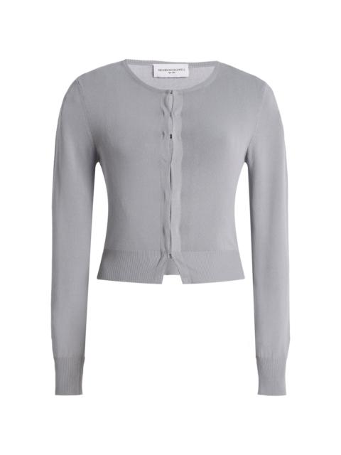 BRANDON MAXWELL The Ellery Shrunken Cardigan grey