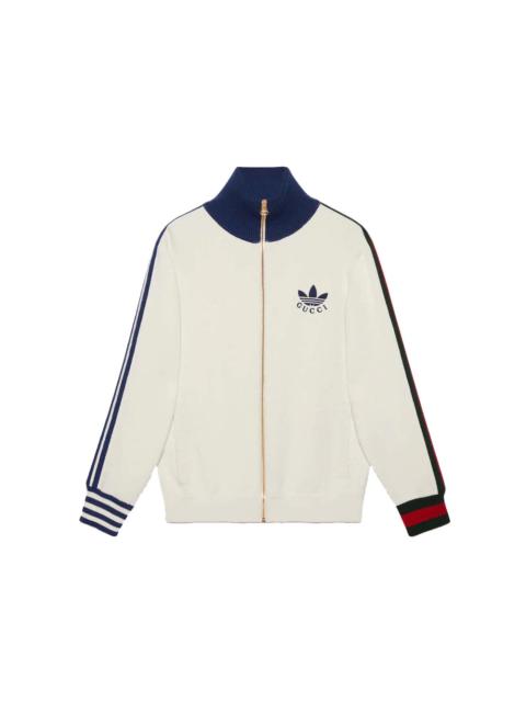GUCCI Gucci x adidas Viscose Zip-Up Jacket White