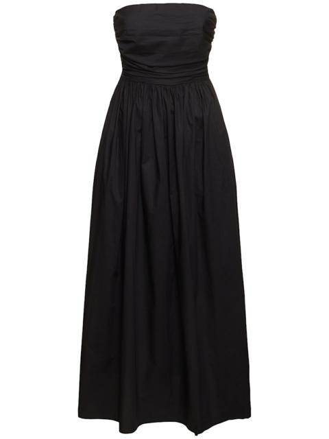 MATTEAU Strapless cotton maxi dress