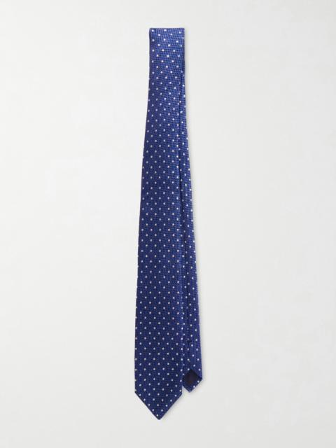 TOM FORD 8cm Embroidered Polka-Dot Silk-Jacquard Tie