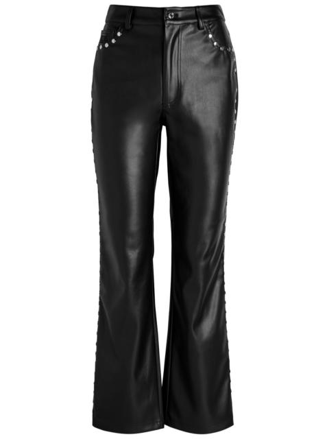 Never Fully Dressed Never Fully Dressed Stud-embellished Faux Leather Trousers