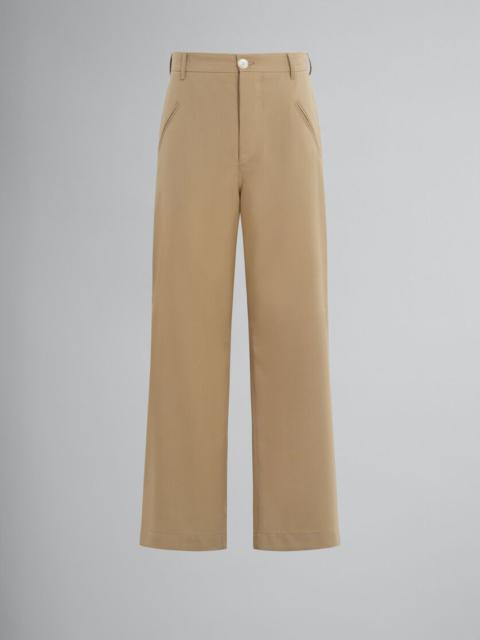 Marni STRAIGHT LEG LIGHT BROWN TROUSERS