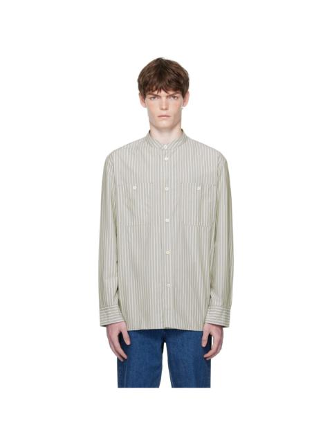 A.P.C. Green & White Theon Shirt