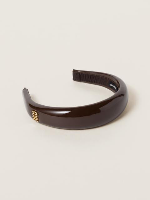 Miu Miu Patent leather headband