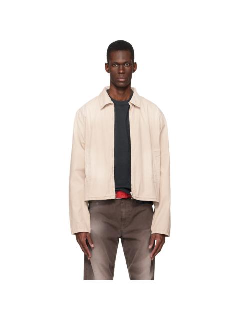 Stockholm Surfboard Club Beige Cotton Logo Jacket