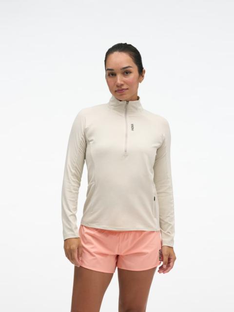 HOKA Women's SkyForm Half Zip in River Rock Grey Htr