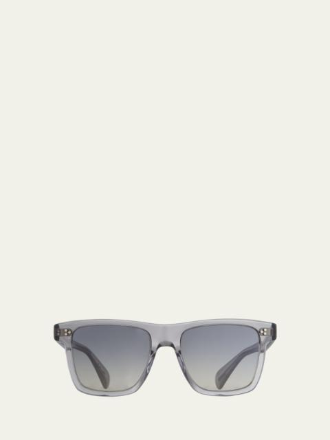 Oliver Peoples Men's Casian Gradient-Lens Rectangle Sunglasses