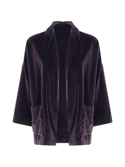 Daniela Gregis velvet-effect notch-lapel oversized jacket