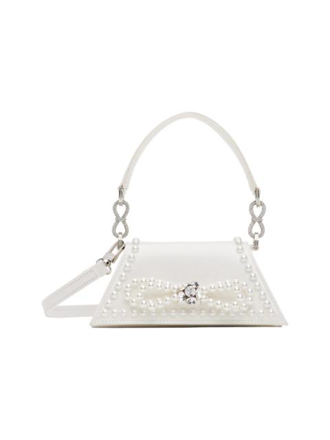 MACH & MACH White Double Bow Samantha Small Bag