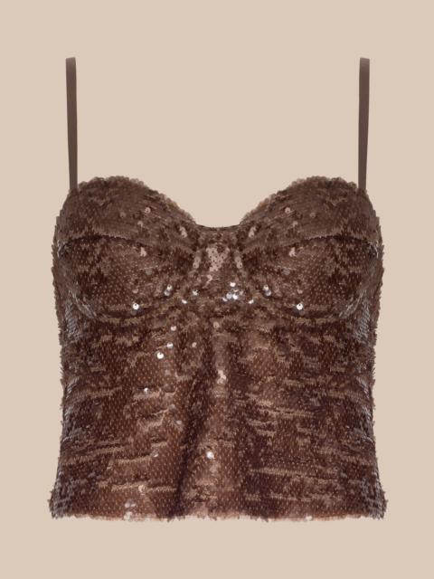 L'AGENCE Lior Sequin Top