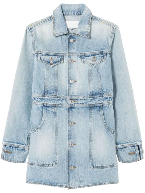 Trucker spread-collar organic cotton denim dress