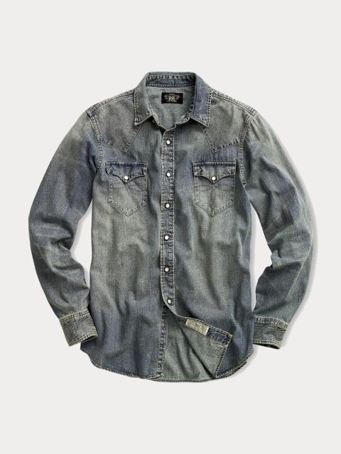 RRL by Ralph Lauren Slim Fit Denim Western Shirt
