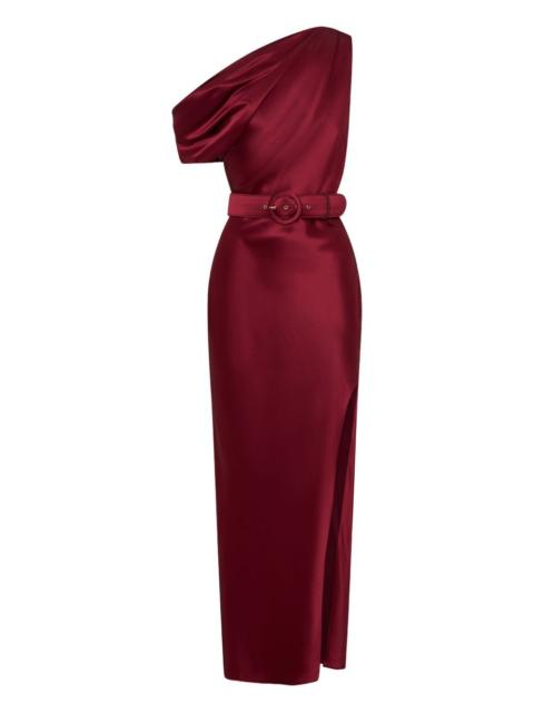 NICHOLAS Eartha one-shoulder belted maxi dress