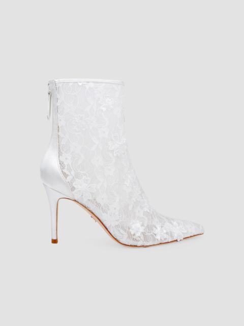 BADGLEY MISCHKA Women's Raya 85MM Lace Ankle Boots - White Lace