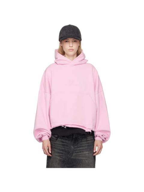 BALENCIAGA Pink Distressed Hoodie