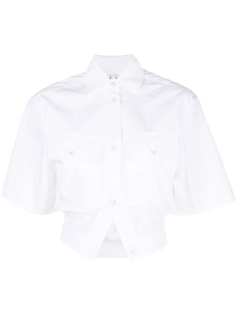 Off-White Toybox cinched cropped shirt