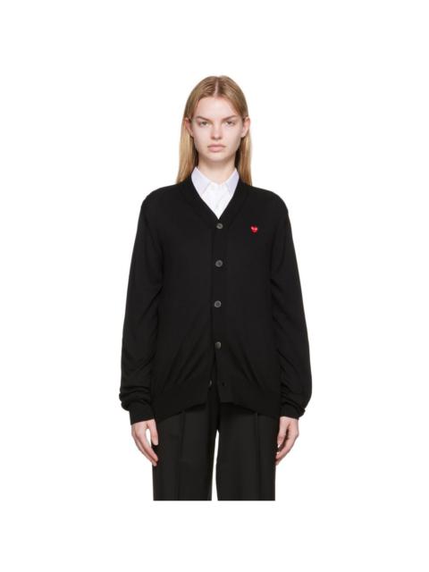 Comme des Garçons PLAY Black Small Heart Patch Cardigan