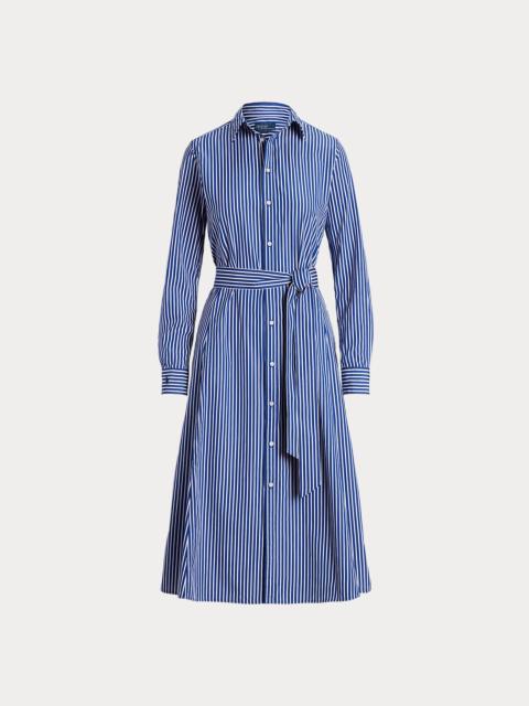 Polo Ralph Lauren Belted Striped Cotton Shirtdress