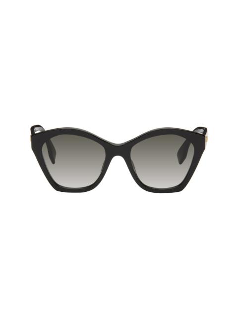 FENDI Black Lettering Cat-Eye Sunglasses