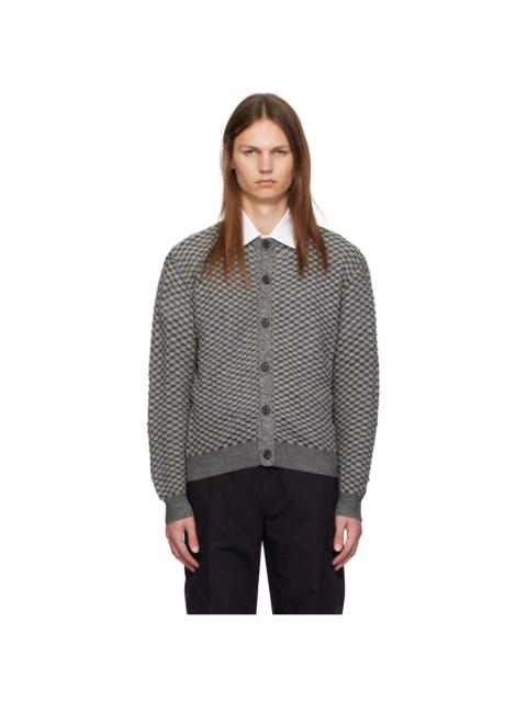 KOZABURO Black & Gray Honeycomb Cardigan
