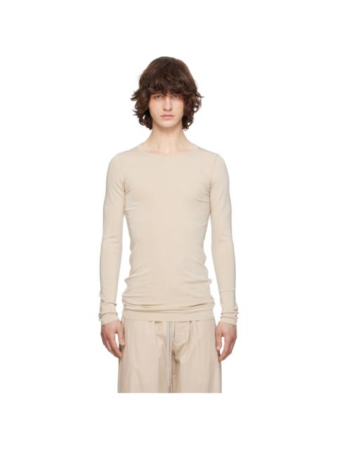 Rick Owens Beige Temple Rib LS T-shirt