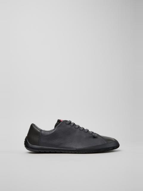 CAMPER Twins Gray Leather Shoes for Men.