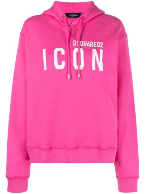 logo-print drawstring hoodie