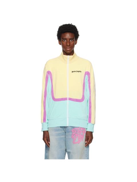 Palm Angels Yellow & Blue Colorblock Track Jacket