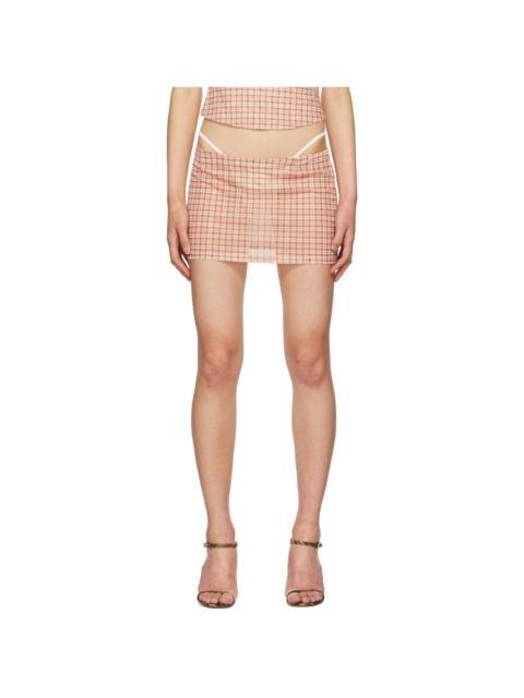 miaou Pink Fig Mini Skirt