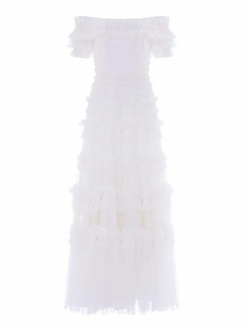 Needle & Thread Lisette Ruffle Off-Shoulder Gown