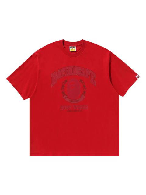 BAPE Bathing Ape Relaxed Fit Tee 'Red'