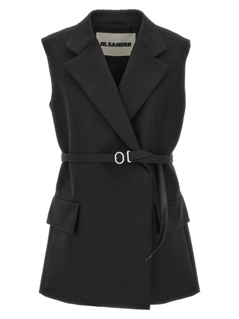 Jil Sander Belt Wool Vest