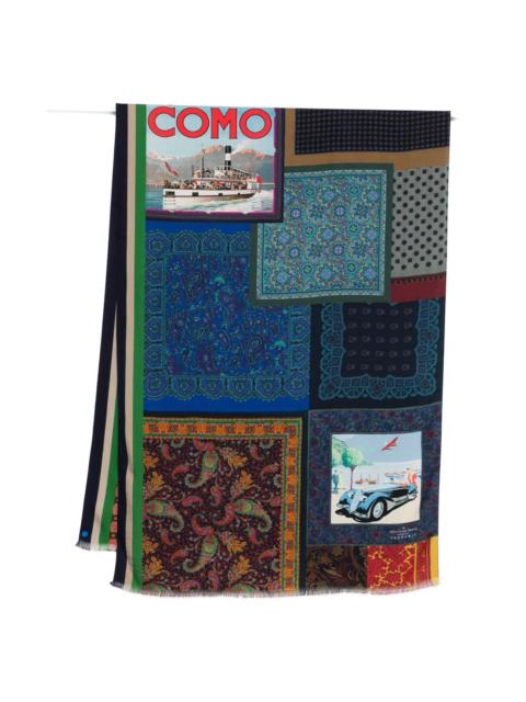 Pierre-Louis Mascia Lago di Como silk printed scarf