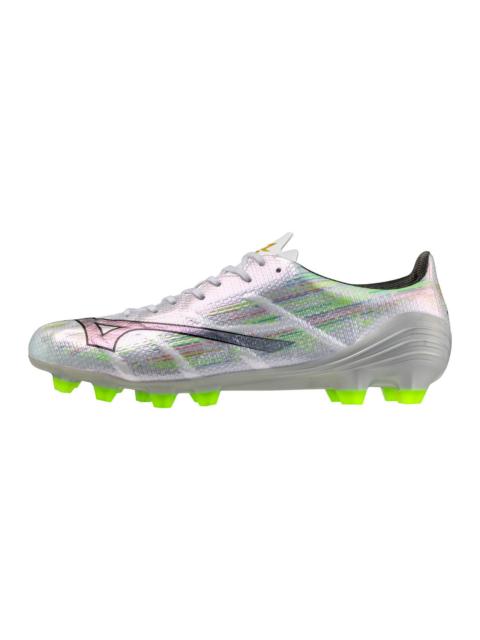Mizuno Mizuno Alpha II Pro FG Firm Ground Soccer Cleat, White/Neon Green